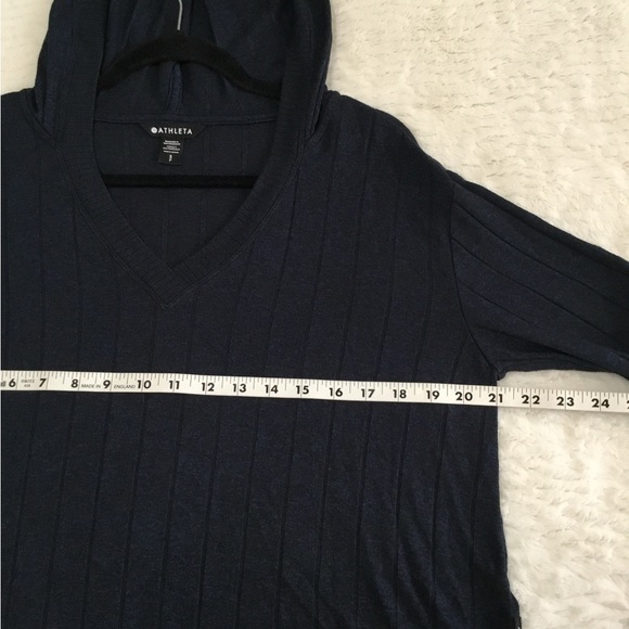 ATHLETA Harmony Ribbed Hoodie Blue Size small - Picture 5 of 12